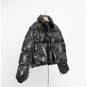 미네랄 mineral 유광 검정 패딩 2-WAY PUFFER/VEST (BLACK)