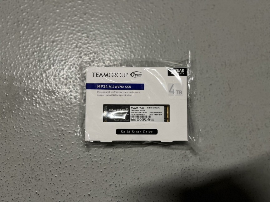 [팝니다] TEAMGROUP MP34 4TB SLC 캐시 3D NAND TLC NVMe 1.3 PCIe Gen3x4... 이미지