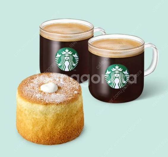 스타벅스 부드러운 커플 디저트 세트(아메리카노T 2잔+부드러운 생크림 카스테라)--0