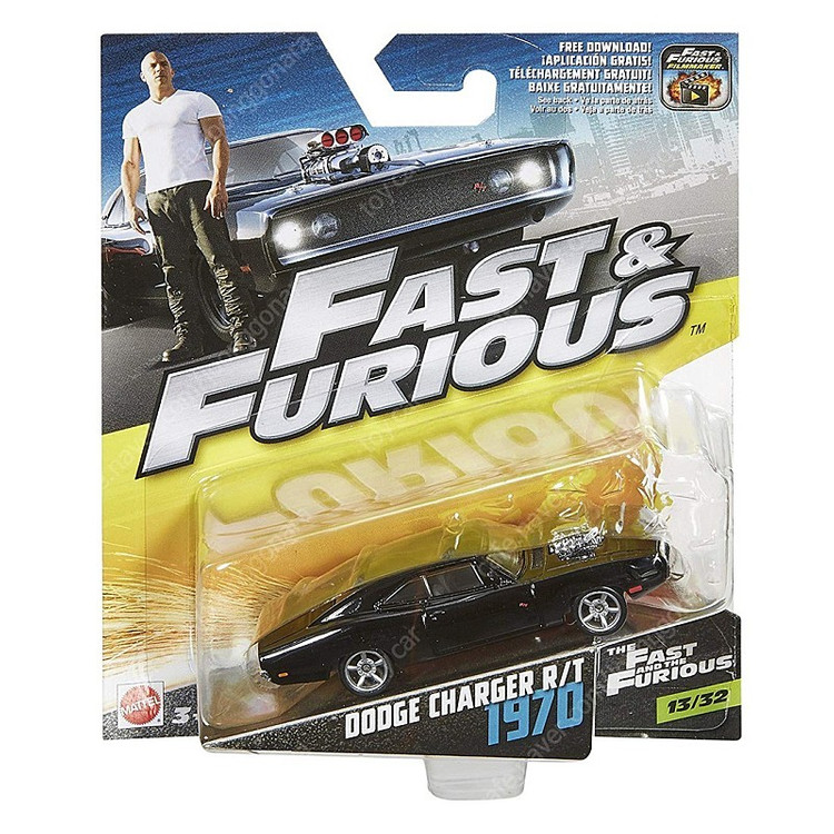 1/55 마텔(핫휠) 분노의 질주 70 닷지 차져 R/T 미사용 새상품 이미지