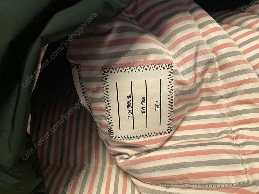 [4] 톰브라운 폴리 트윌 4바 풋볼 사이드라인 롱 파카 다운 자켓 다크 그린 이미지