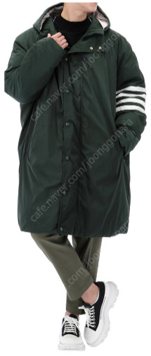 [4] 톰브라운 폴리 트윌 4바 풋볼 사이드라인 롱 파카 다운 자켓 다크 그린 이미지