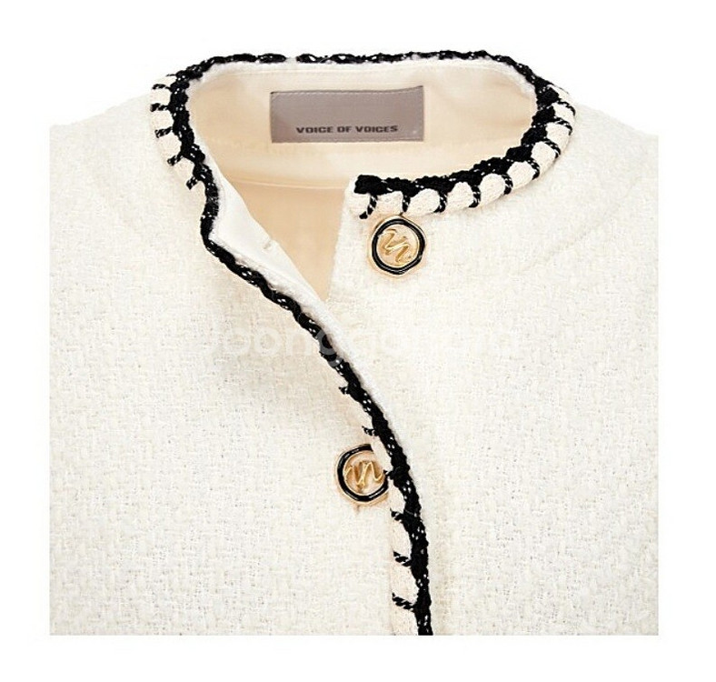 [새상품]보브(VOV)배색 브레이드 트위드 자켓--2