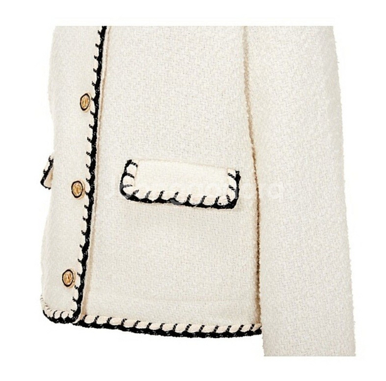 [새상품]보브(VOV)배색 브레이드 트위드 자켓--3