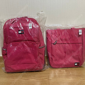 타미힐피거 신학기 가방세트(핑크색) 책가방+실내화주머니