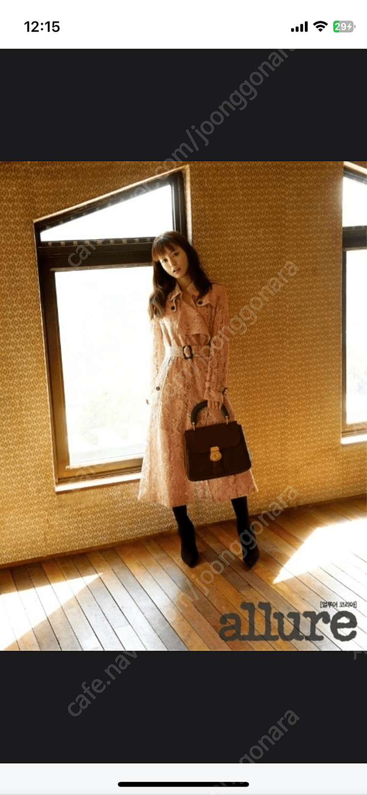 버버리 프로섬 그레이스힐 마크라메 레이스 여성 롱 코트 이미지