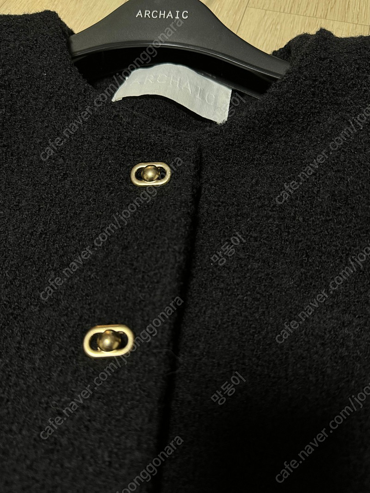 [1회 착용] 아르카익 부클 트위드 자켓 블랙(정가 189,000원) 이미지