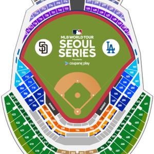 MLB 서울시리즈 개막전 LA다저스 vs SD파드리스 내야 4층 중앙 2연석