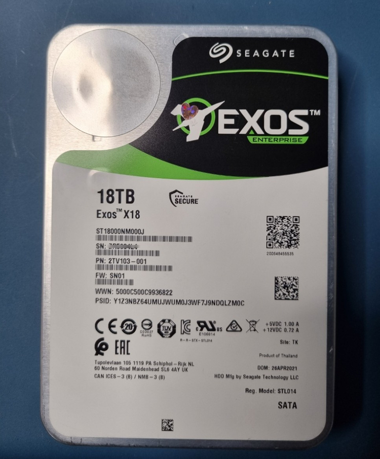 [판매] 시게이트 16TB 18TB 16테라 18테라 EXOS 엔터프라이즈 판매합니다 이미지