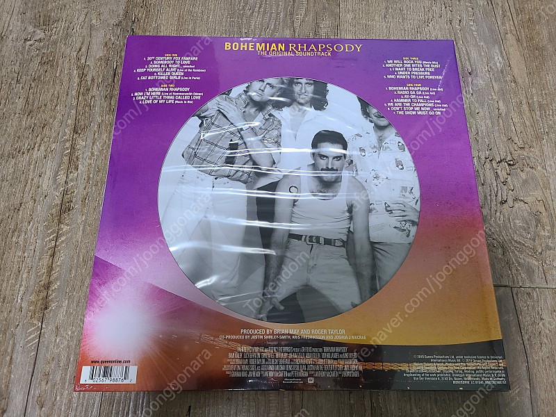 퀸 보헤미안 랩소디 픽쳐 LP [전 세계 2300개 RSD 한정반] 미개봉 이미지