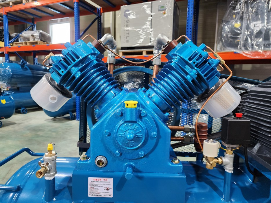 중고 최상급)-한신 15마력 500리터 콤프레샤 대용량 탱크장착형!~중고콤프레샤 전문 이미지