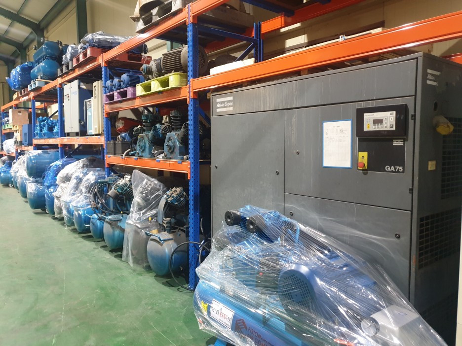 중고 최상급)-한신 15마력 500리터 콤프레샤 대용량 탱크장착형!~중고콤프레샤 전문 이미지