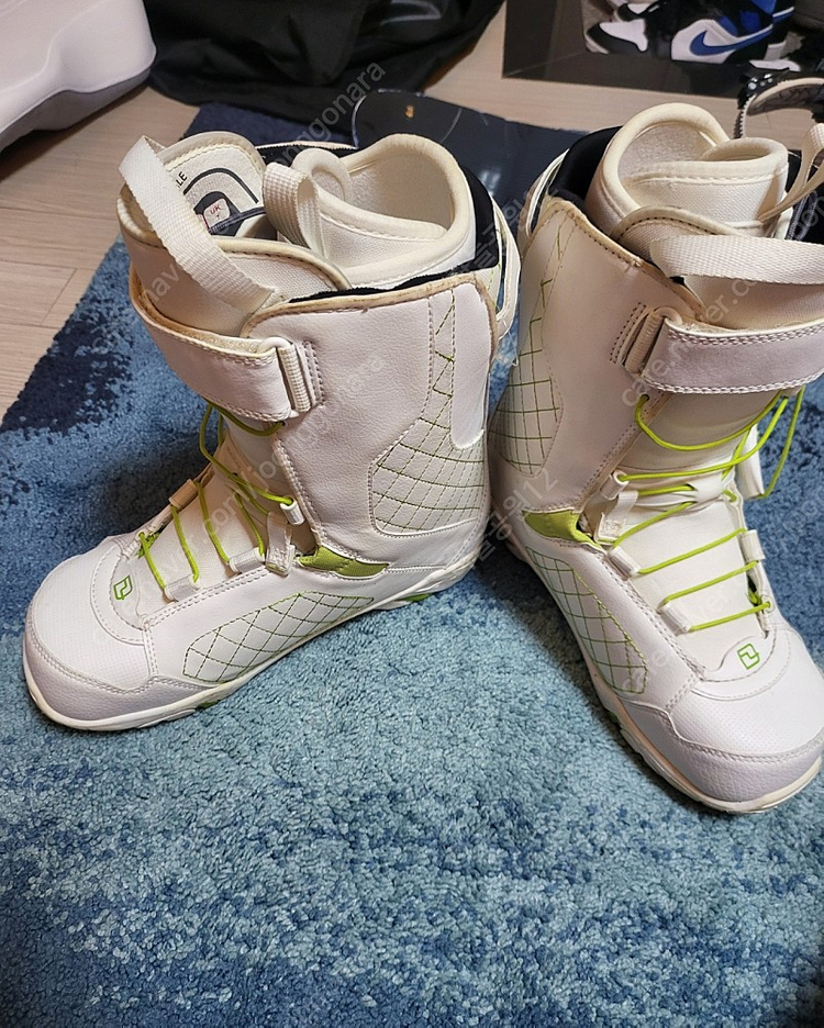 스노우 보드 풀셋(캠퍼 데크, 디럭스 부츠, 에이콘 바인딩) 판매 이미지