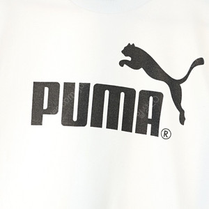 (M) 퓨마 맨투맨 티셔츠 작은오염 화이트 면 올드스쿨