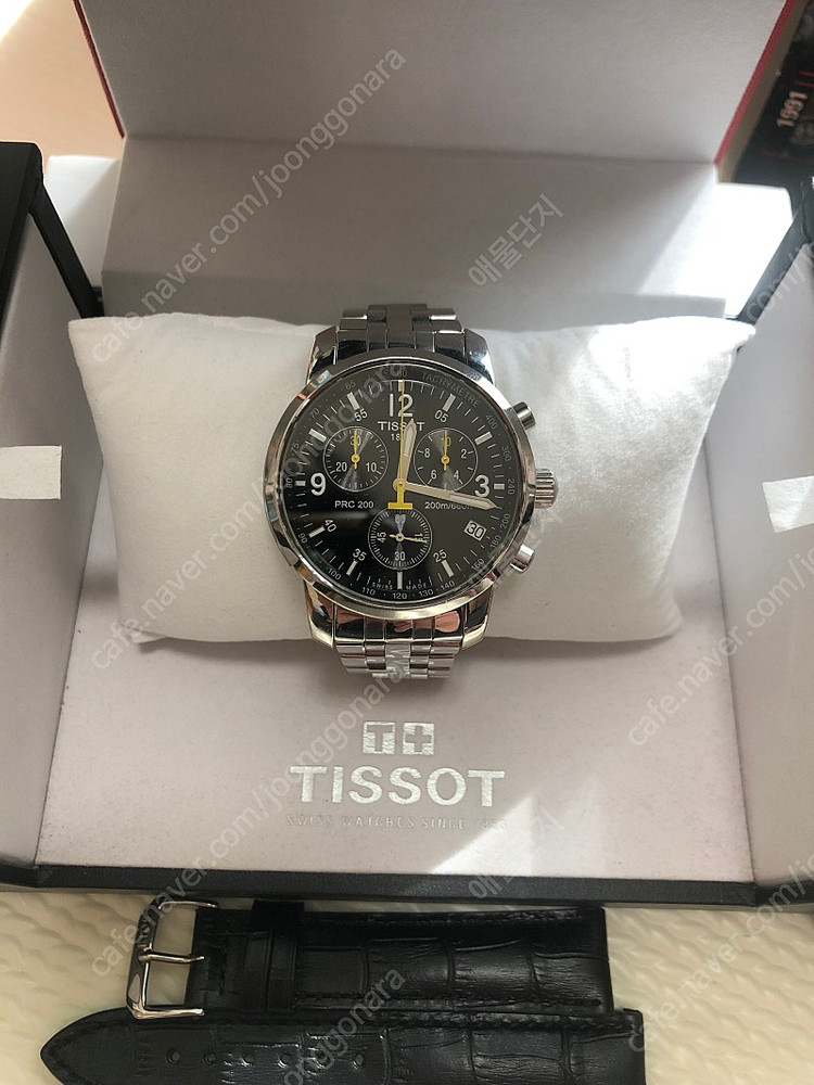 티쏘 초창기 PRC200 민트급 삼대장(가죽밴드)포함 백화점정품 풀박스 소장용 일괄 판매합니다 이미지