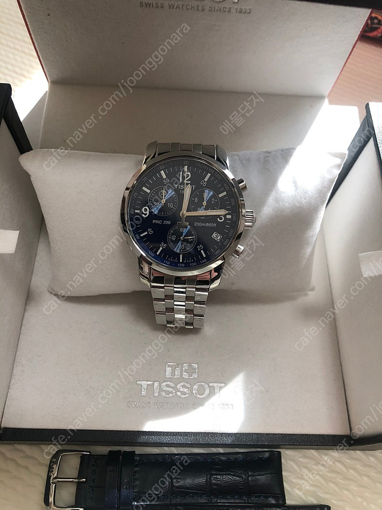 티쏘 초창기 PRC200 민트급 삼대장(가죽밴드)포함 백화점정품 풀박스 소장용 일괄 판매합니다 이미지