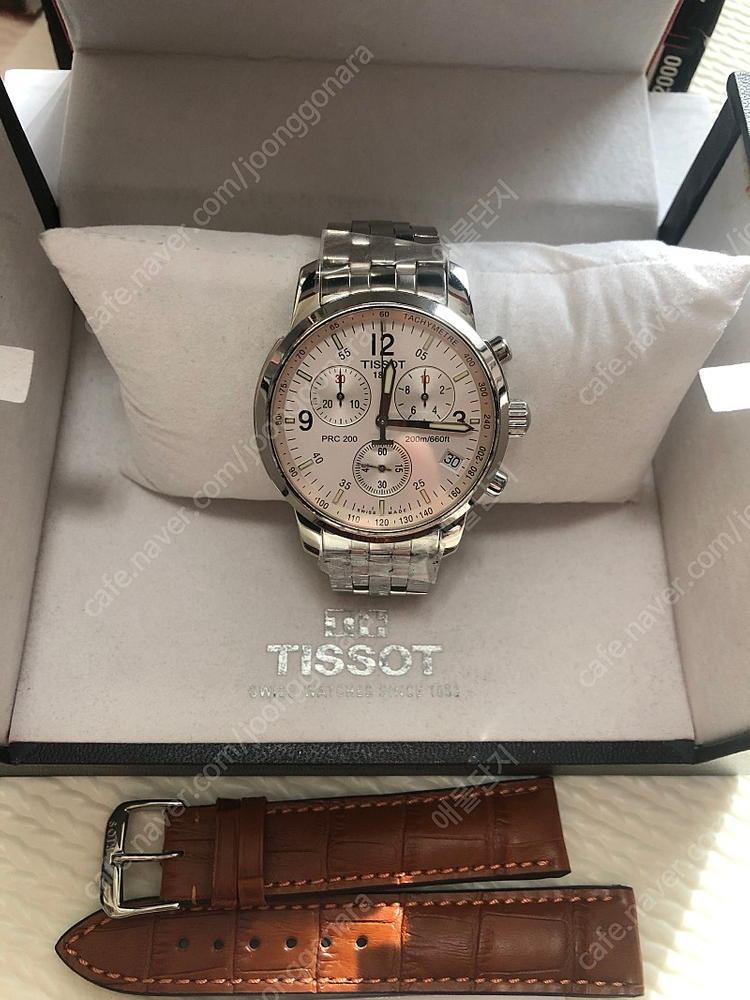 티쏘 초창기 PRC200 민트급 삼대장(가죽밴드)포함 백화점정품 풀박스 소장용 일괄 판매합니다 이미지