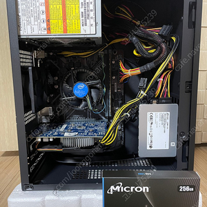 사무용 컴퓨터 i3 9100f / h310 / gtx 750 ti 1gb / ssd 256gb (미사용 새제품) 택배비 포함 22만원