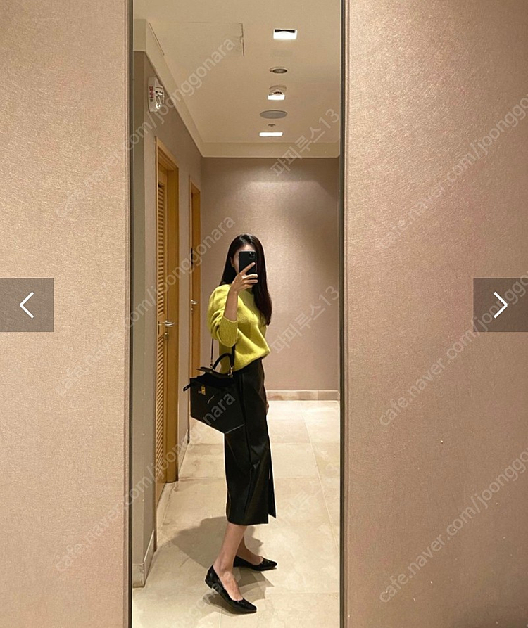 원모어띵 Slit fake leather skirt 이미지