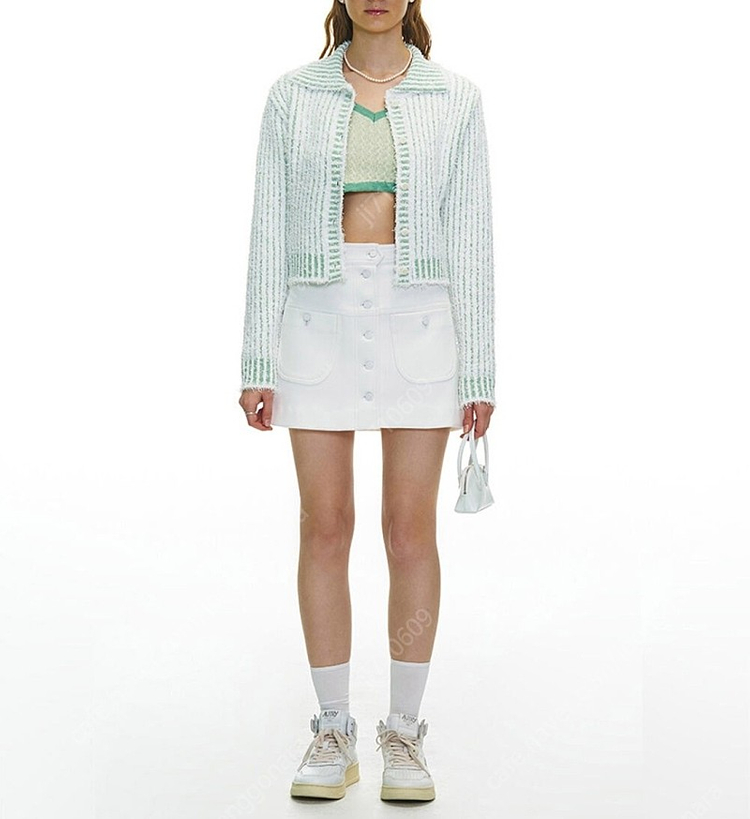 럭키슈에뜨 레드 가디건 보카바카 뽀글이 그로브 가디건 이미지