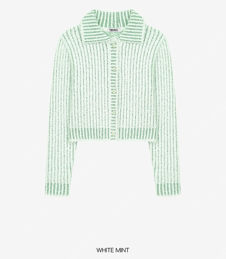 럭키슈에뜨 레드 가디건 보카바카 뽀글이 그로브 가디건 이미지