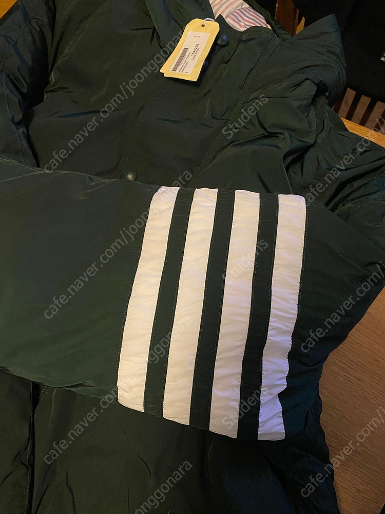[3] 톰브라운 폴리 트윌 4바 풋볼 사이드라인 롱 파카 다운 자켓 다크 그린 이미지