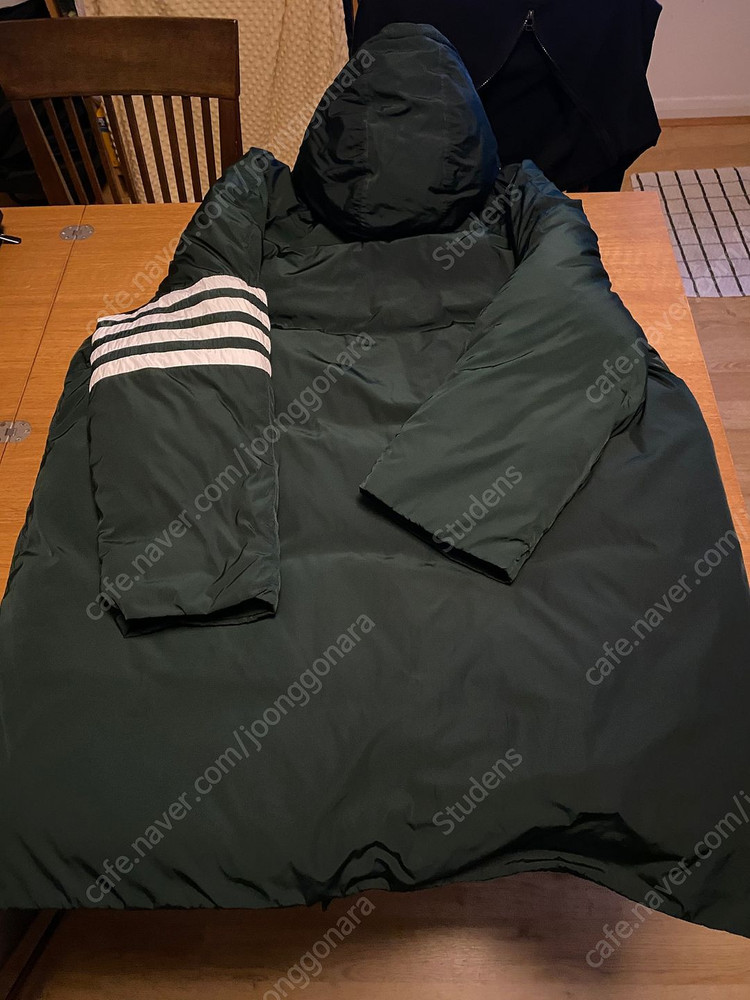 [3] 톰브라운 폴리 트윌 4바 풋볼 사이드라인 롱 파카 다운 자켓 다크 그린 이미지