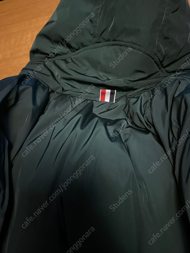 [3] 톰브라운 폴리 트윌 4바 풋볼 사이드라인 롱 파카 다운 자켓 다크 그린 이미지
