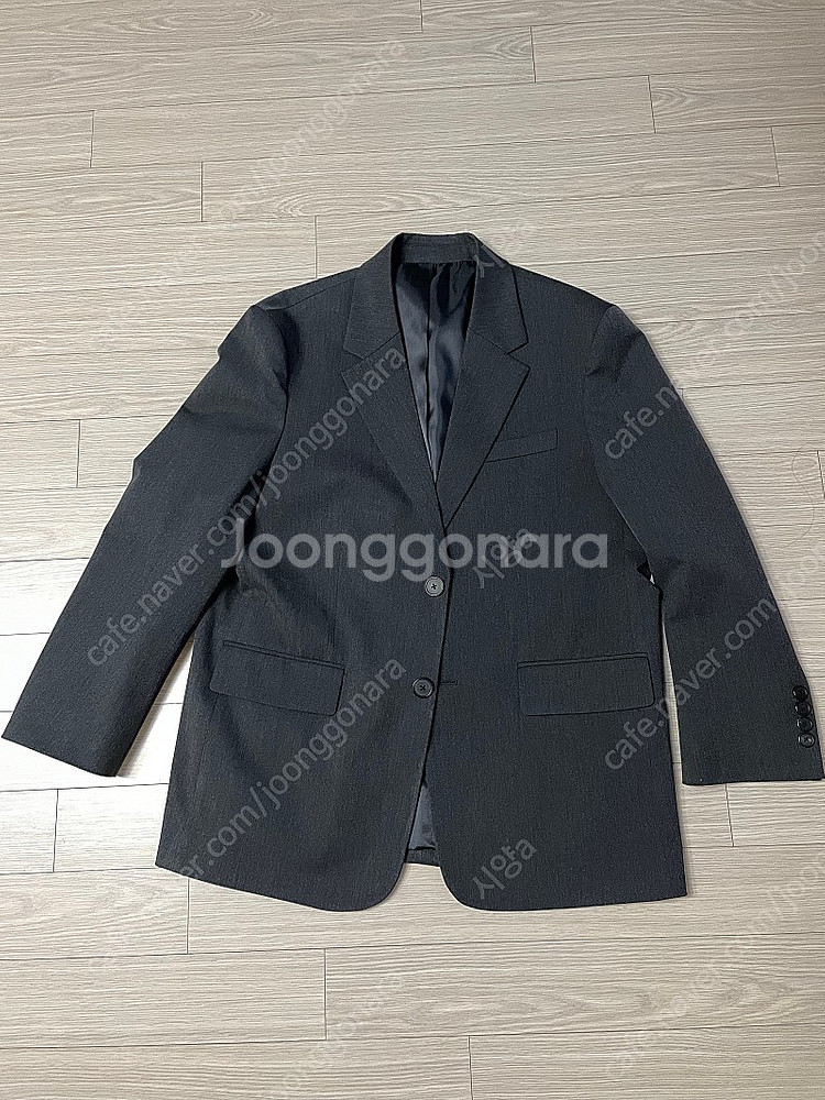 무신사 스탠다드 오버사이즈 블레이저(차콜그레이, L)--0