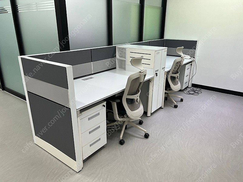 코아스 V6데스크1600+이동서랍 SET 블럭파티션 대량판매 이미지