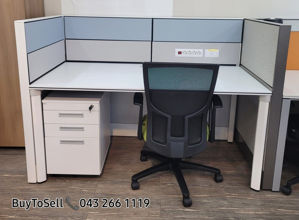 코아스 V6데스크1600+이동서랍 SET 블럭파티션 대량판매 이미지