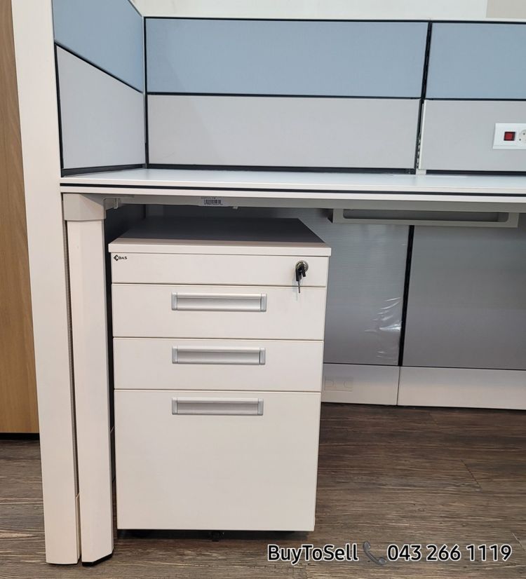 코아스 V6데스크1600+이동서랍 SET 블럭파티션 대량판매 이미지