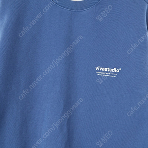 (S) 비바스튜디오 맨투맨 티셔츠 사파이어블루 스트릿 올드스쿨