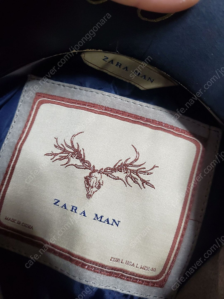 정품 ZARA 천연 가죽 셔츠 자켓 이미지