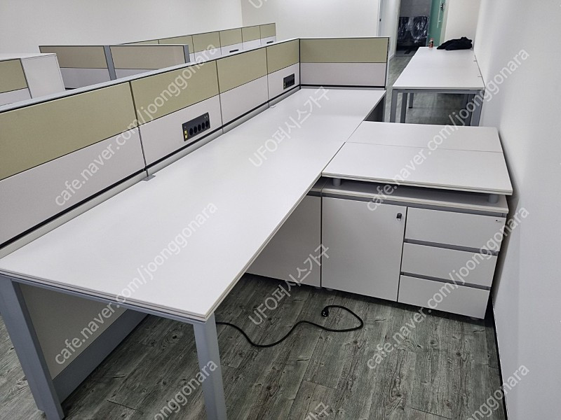 퍼시스 FX-1책상,서랍 세트(편수형,ㄱ자형)1600(사무용,사무실,학생) 이미지