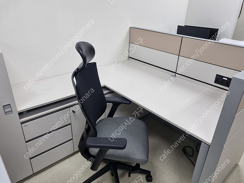 퍼시스 FX-1책상,서랍 세트(편수형,ㄱ자형)1600(사무용,사무실,학생) 이미지