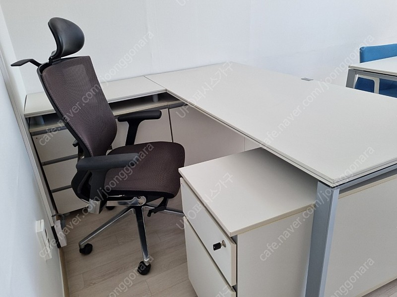 퍼시스 FX-1책상,서랍 세트(편수형,ㄱ자형)1600(사무용,사무실,학생) 이미지