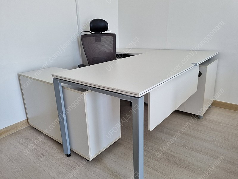 퍼시스 FX-1책상,서랍 세트(편수형,ㄱ자형)1600(사무용,사무실,학생) 이미지