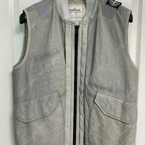 [L] 스톤아일랜드 양가죽 레더 가죽 무스탕 베스트