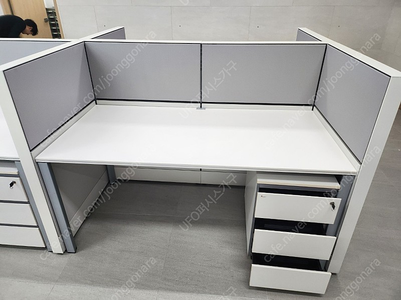 퍼시스 책상 + 이동서랍 세트 FX-1 1200, 1400,1600,1800 -사무용,사무실책상, 학생책상 이미지