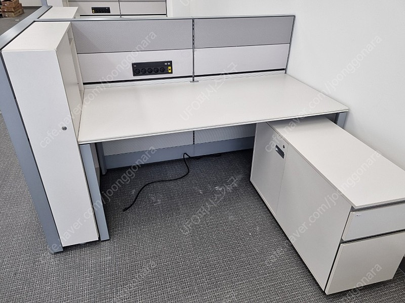 퍼시스 책상 + 이동서랍 세트 FX-1 1200, 1400,1600,1800 -사무용,사무실책상, 학생책상 이미지