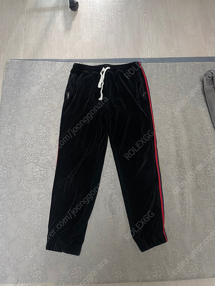 구찌 벨벳 GG로고 조거팬츠 바지 s사이즈 이미지