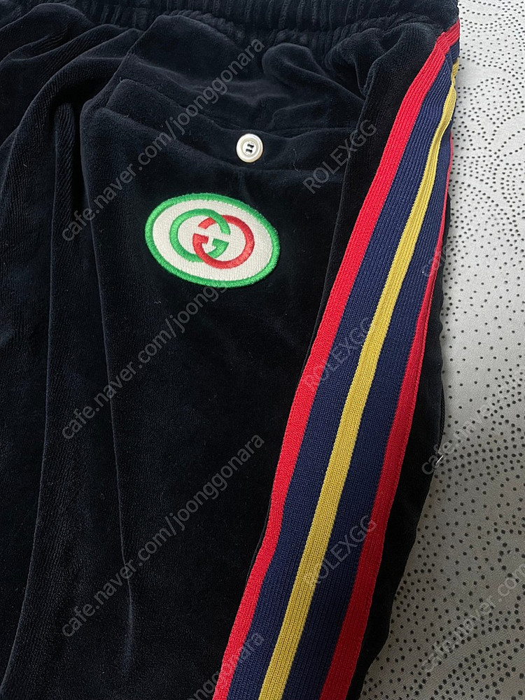 구찌 벨벳 GG로고 조거팬츠 바지 s사이즈 이미지