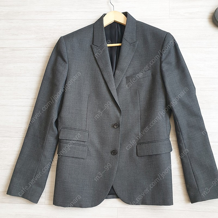 닐바렛 투버튼 스트레치 울원단 더블포켓 그레이 수트 50사이즈 정품 이미지