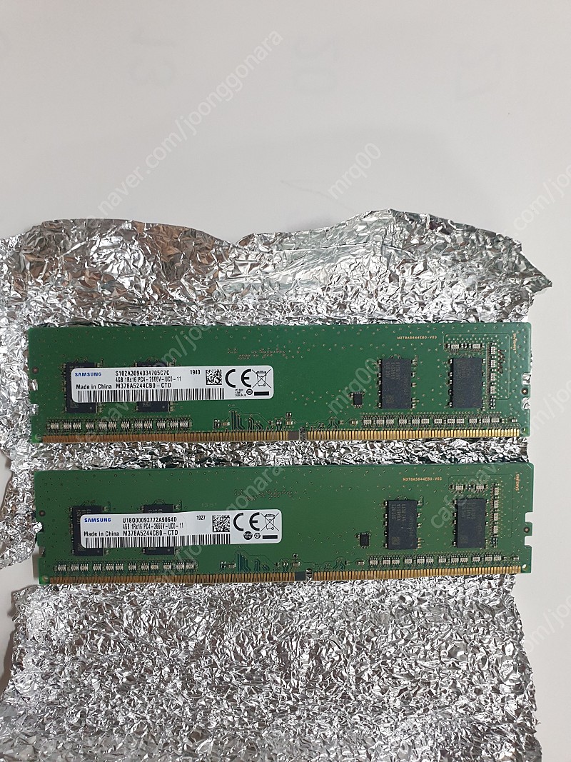 메모리 PC램 삼성 DDR4 2666 4gb 2개