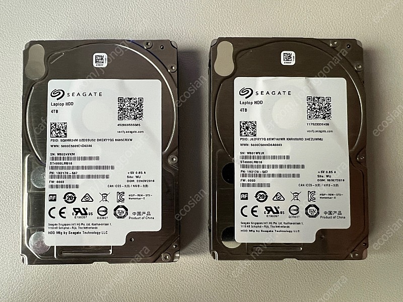 씨게이트 4TB 2.5인치 하드 판매합니다 이미지