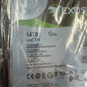 [미개봉] Seagate exos 14tb 3.5 * 2ea (시게이트 하드 14테라)