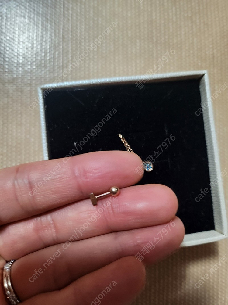 물방울블루다이아몬드 14k 세트 이미지