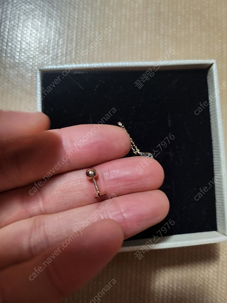 물방울블루다이아몬드 14k 세트 이미지