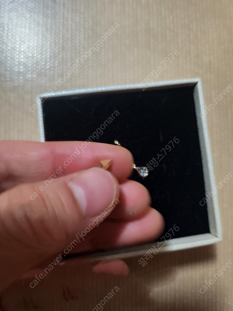 물방울블루다이아몬드 14k 세트 이미지